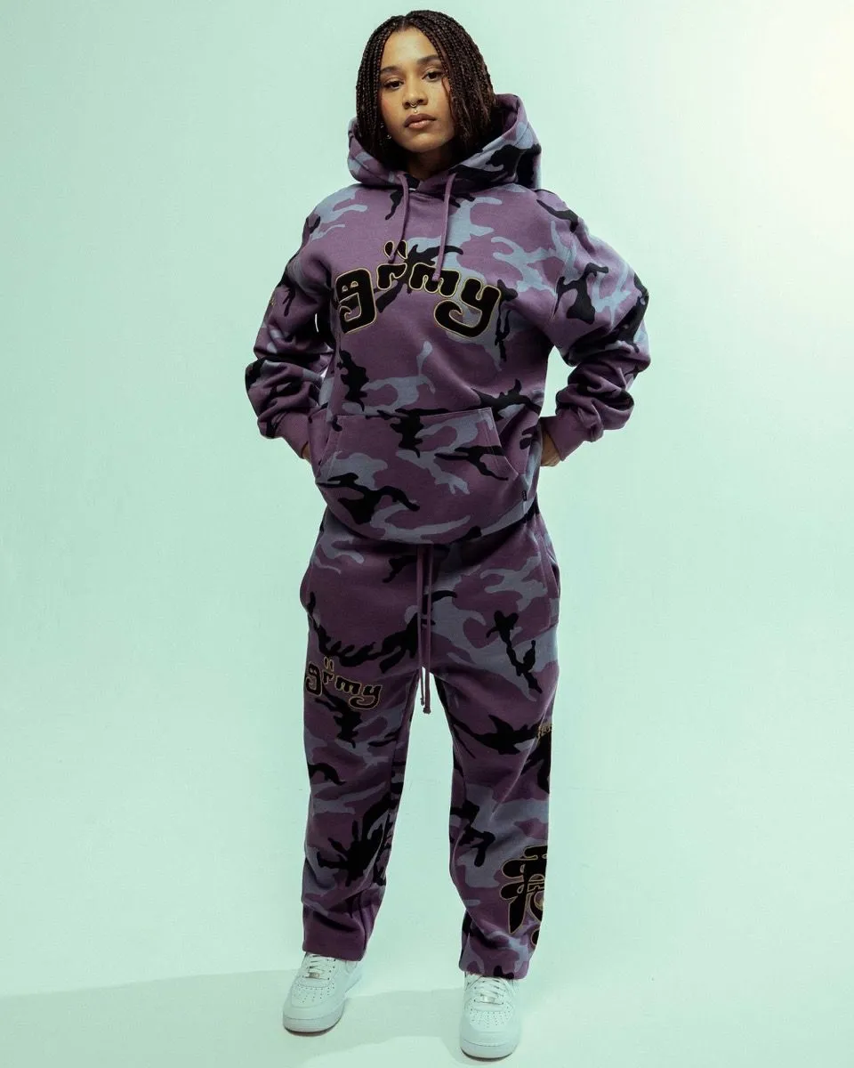 SUDADERA CAPUCHA GRIMEY ALL OVER PRINT TUSKER TEMPLE VINTAGE - PURPLE | FW23