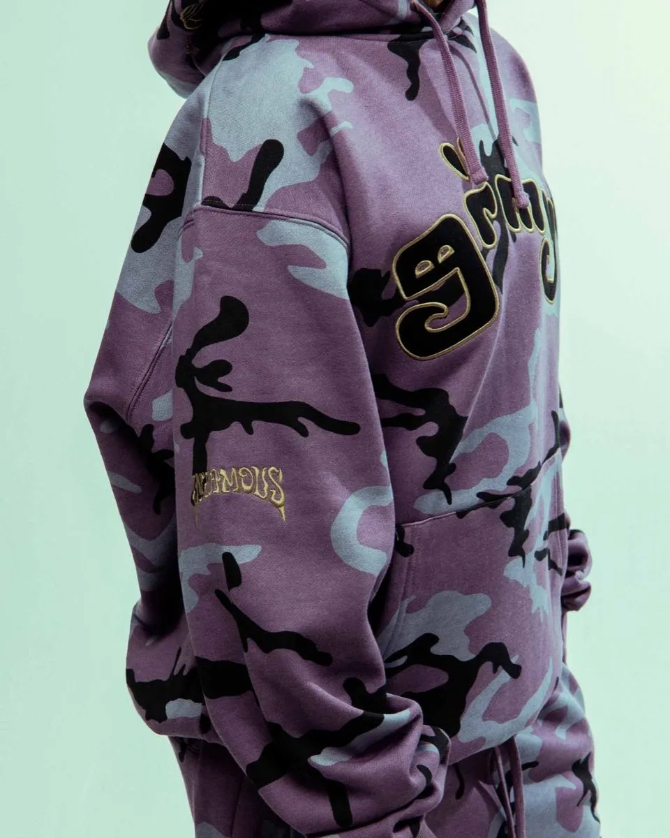 SUDADERA CAPUCHA GRIMEY ALL OVER PRINT TUSKER TEMPLE VINTAGE - PURPLE | FW23