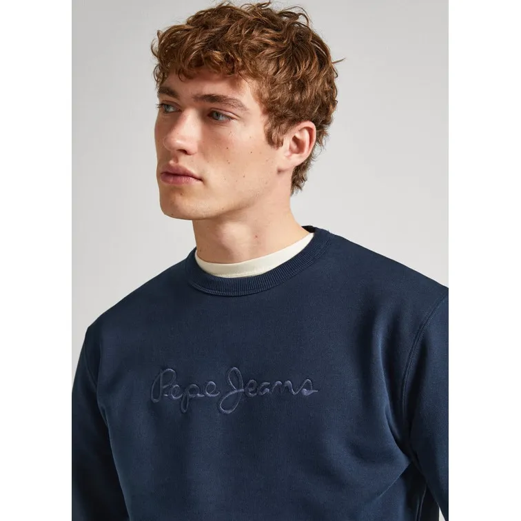 SUDADERA CUELLO REDONDO LOGO BORDADO HOMBRE PEPE JEANS