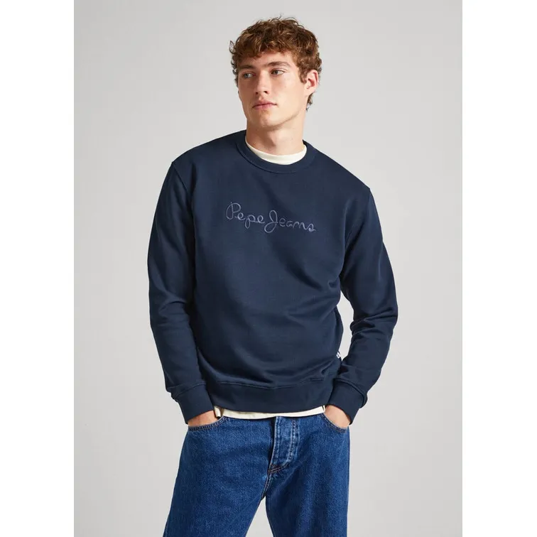 SUDADERA CUELLO REDONDO LOGO BORDADO HOMBRE PEPE JEANS