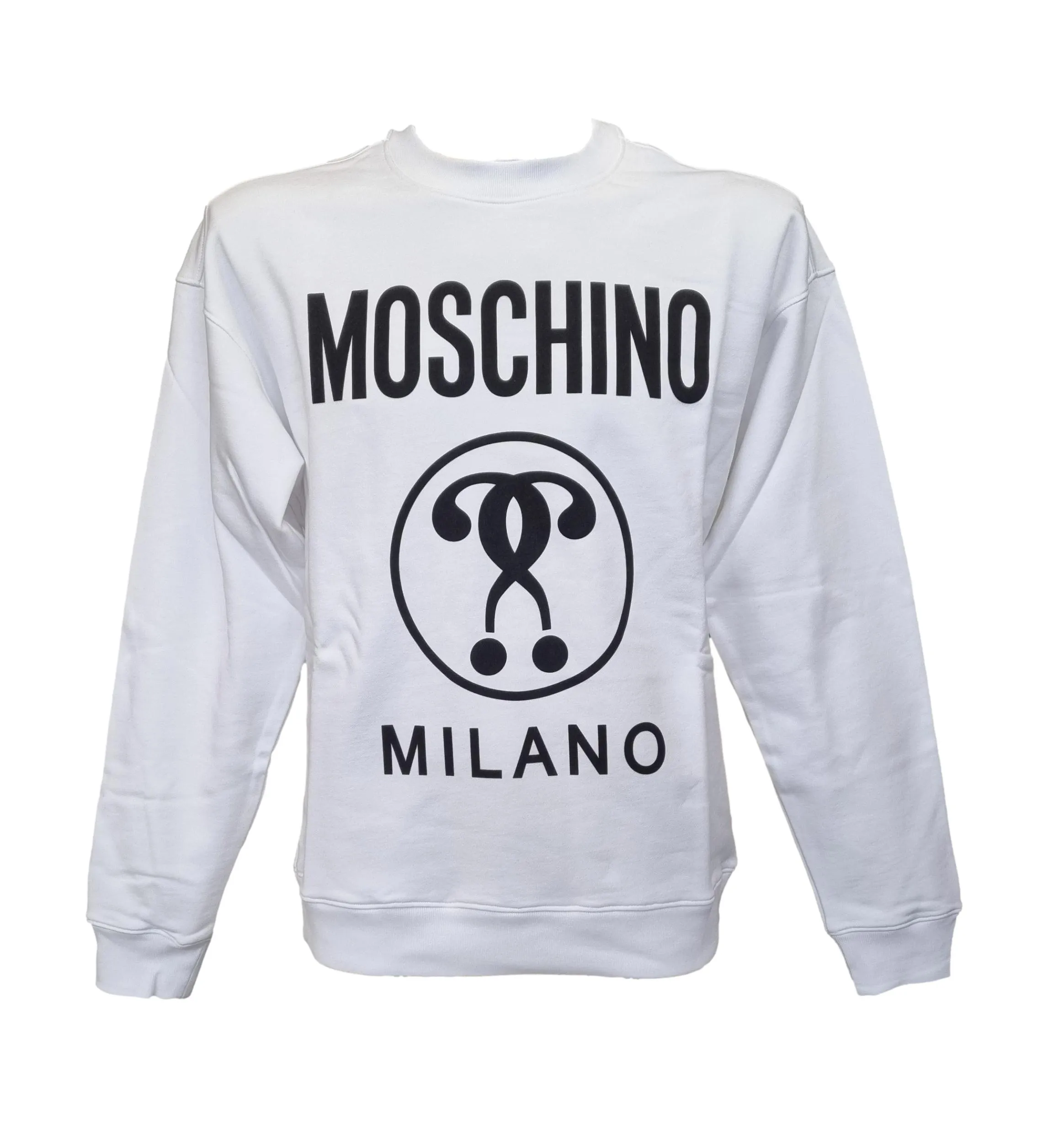 Sudadera de hombre MOSCHINO de algodón orgánico con cuello redondo ZRA1702 blanc