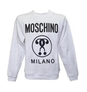 Sudadera de hombre MOSCHINO de algodón orgánico con cuello redondo ZRA1702 blanc