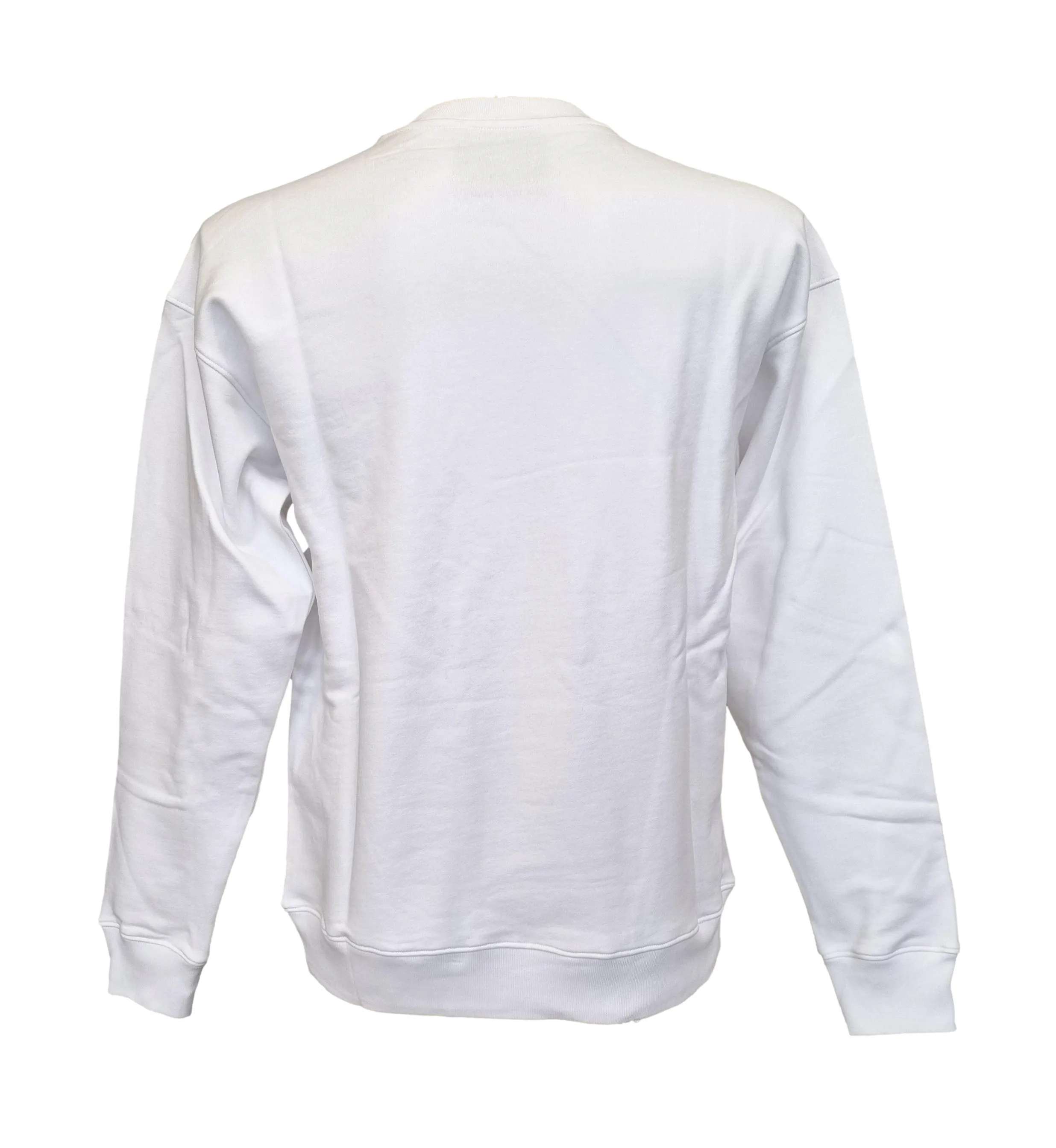 Sudadera de hombre MOSCHINO de algodón orgánico con cuello redondo ZRA1702 blanc