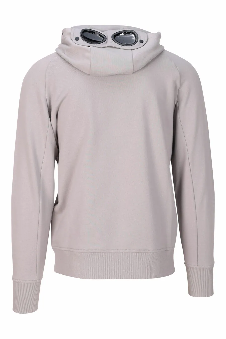 Sudadera gris con cremallera y capucha 