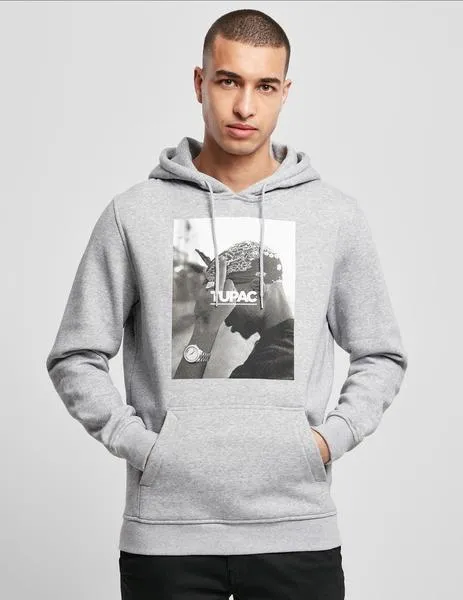 Sudadera MISTERTEE Capucha 2PAC F*CK THE WORLD - Heather Gre