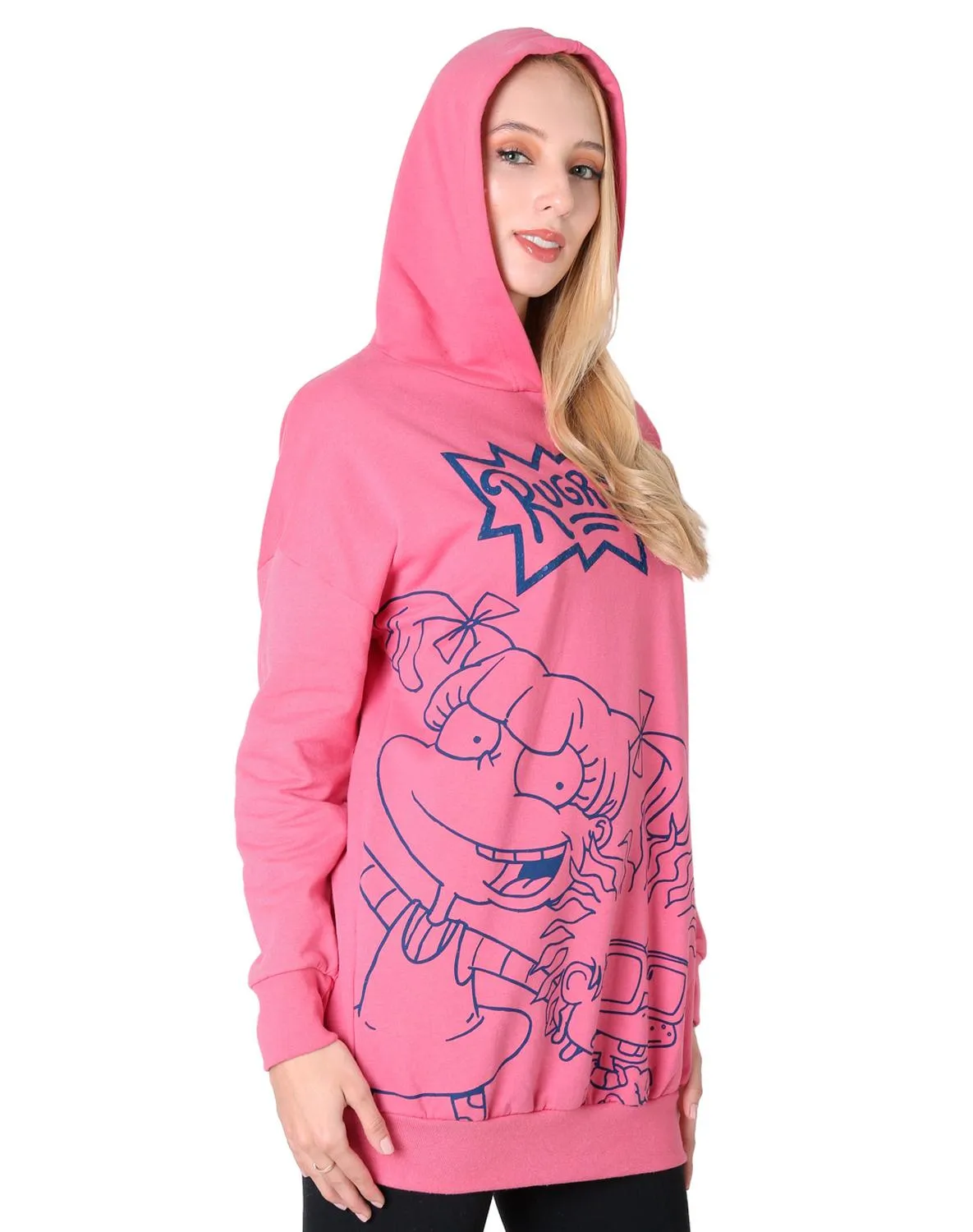 Sudadera Mujer Moda Con Capucha Rosa Nickelodeon 56504802