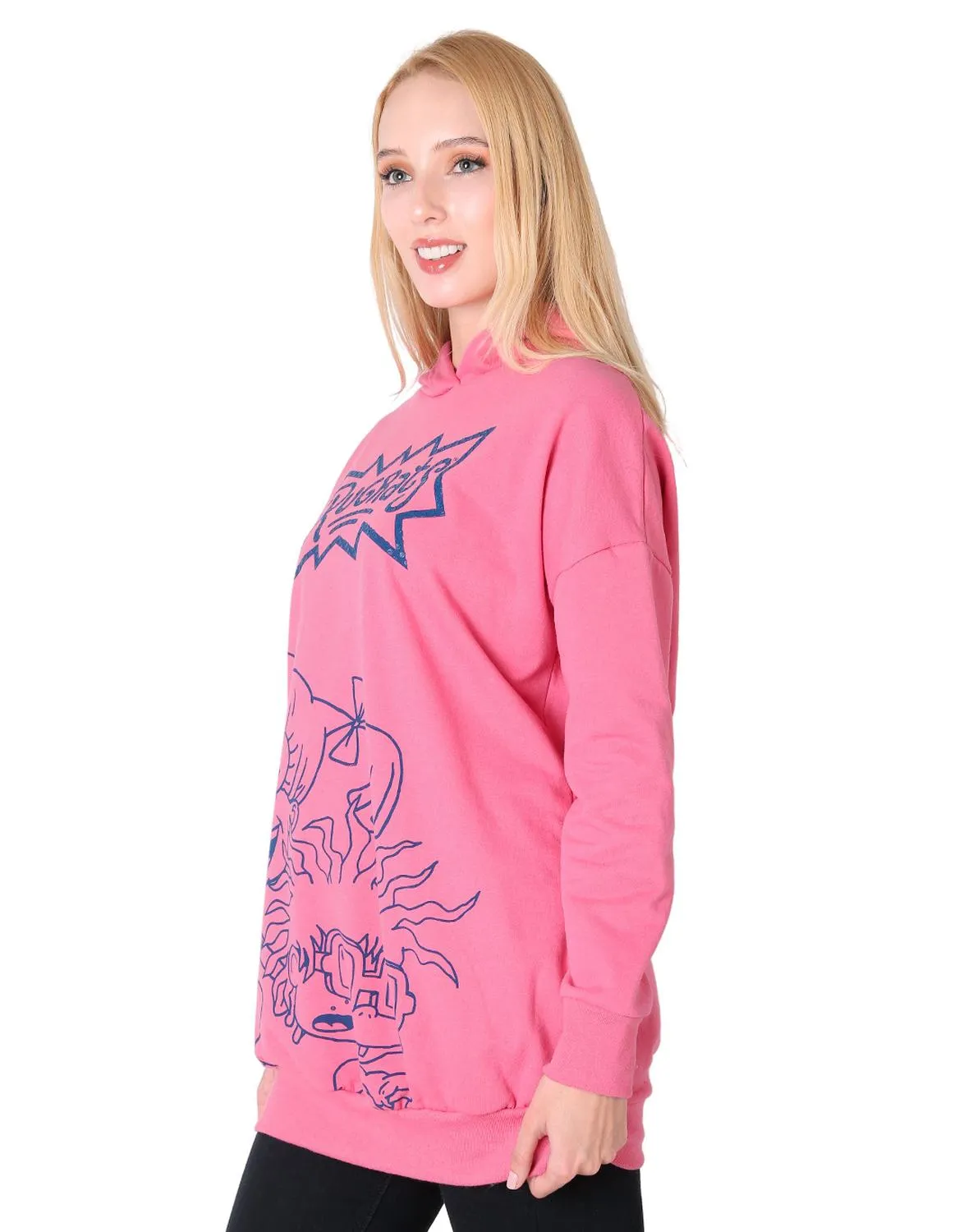 Sudadera Mujer Moda Con Capucha Rosa Nickelodeon 56504802