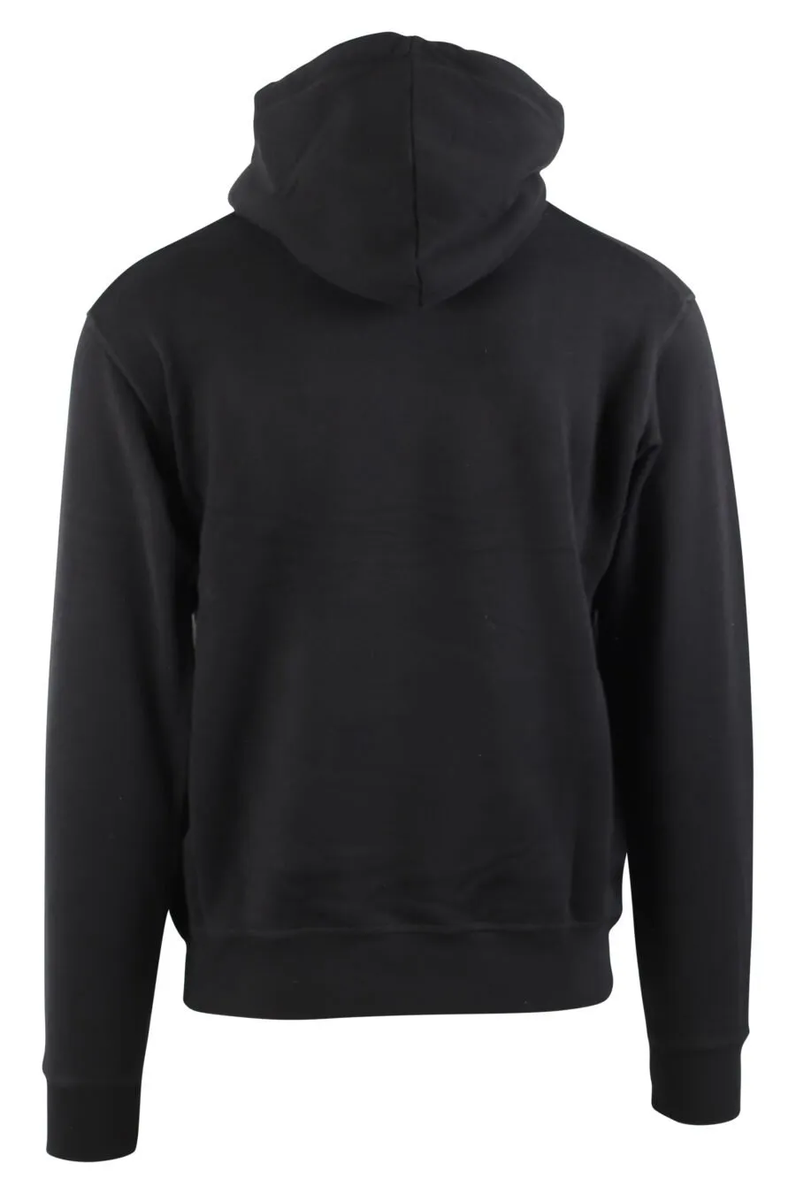 Sudadera negra con capucha y logo 