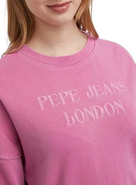 Sudadera Pepe Jeans Kelly Rosa Para Mujer