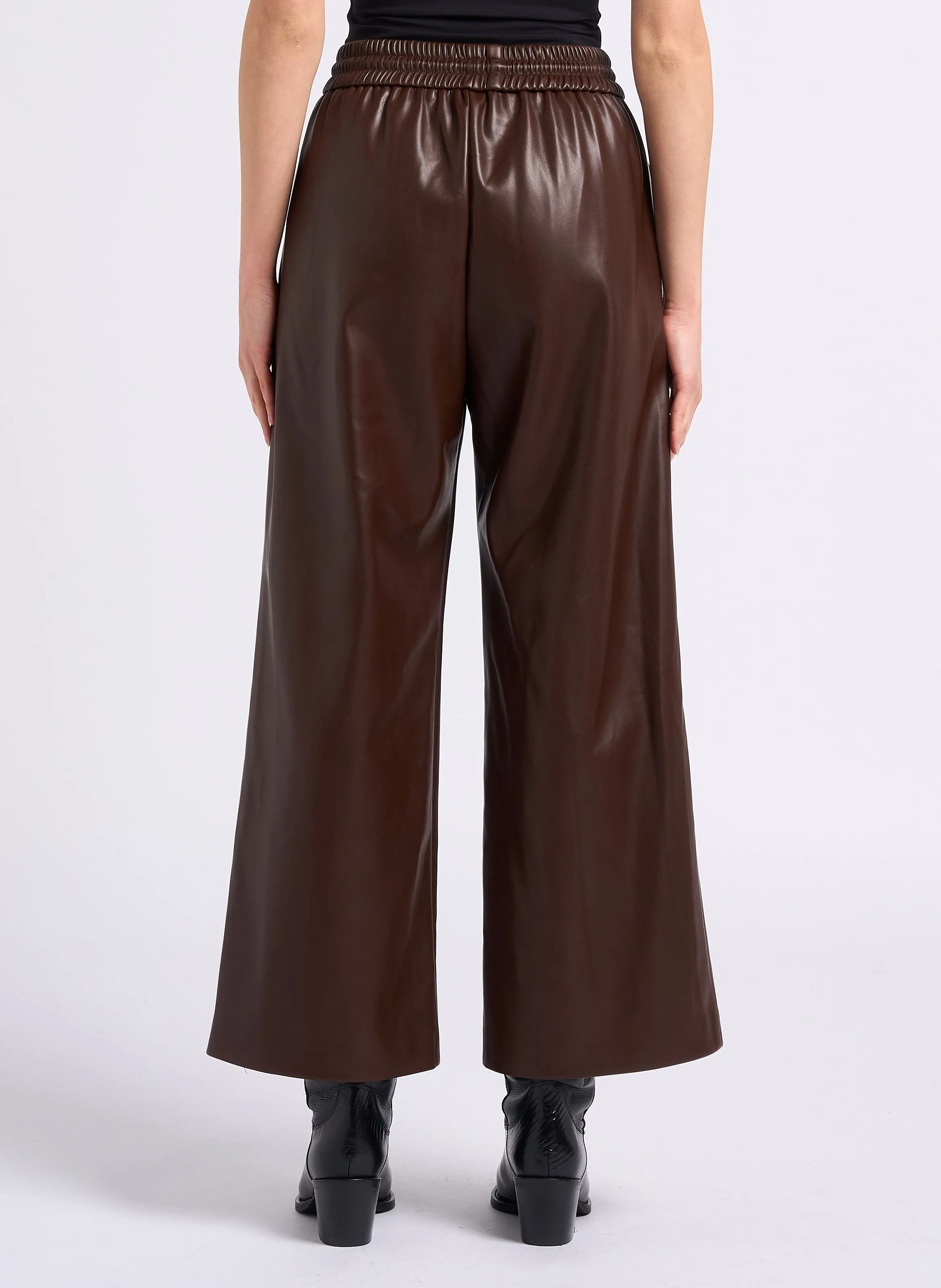 SUNCOO JOHAN - Pantalón ancho en marron