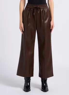 SUNCOO JOHAN - Pantalón ancho en marron