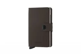 Tarjetero Miniwallet Marron Interior Metal Broche