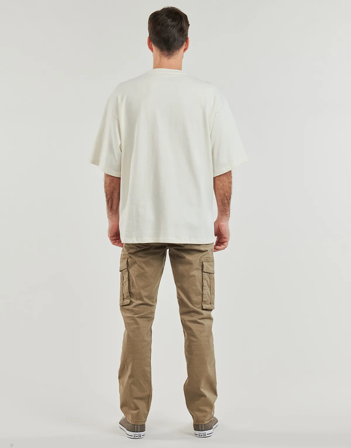 WORDMARK OVERSIZED KNIT TOP TEE EGRET