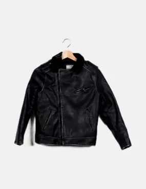 Zara Biker negra interior borreguito