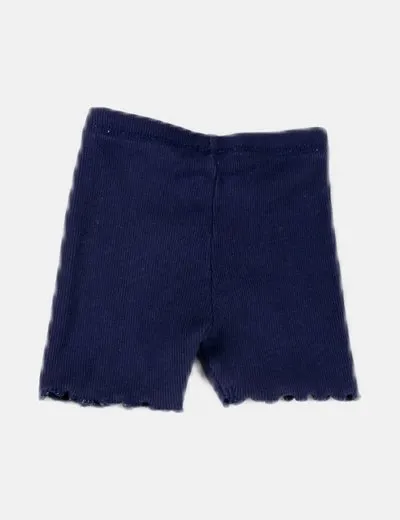 Zara Pantalón azul canalé